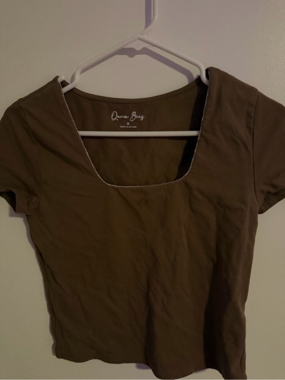 Olive Square-Neck Tee - Olive